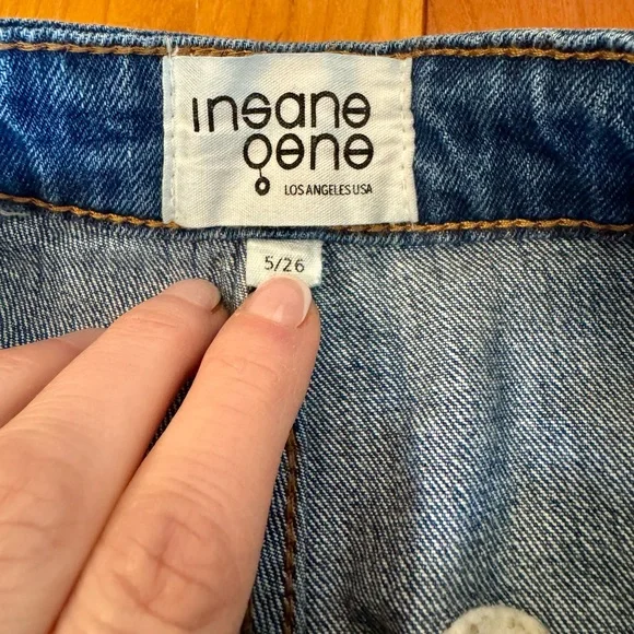 Insane Gene Flare Wide Leg Jeans with Faded Wash - Picture 4 of 11